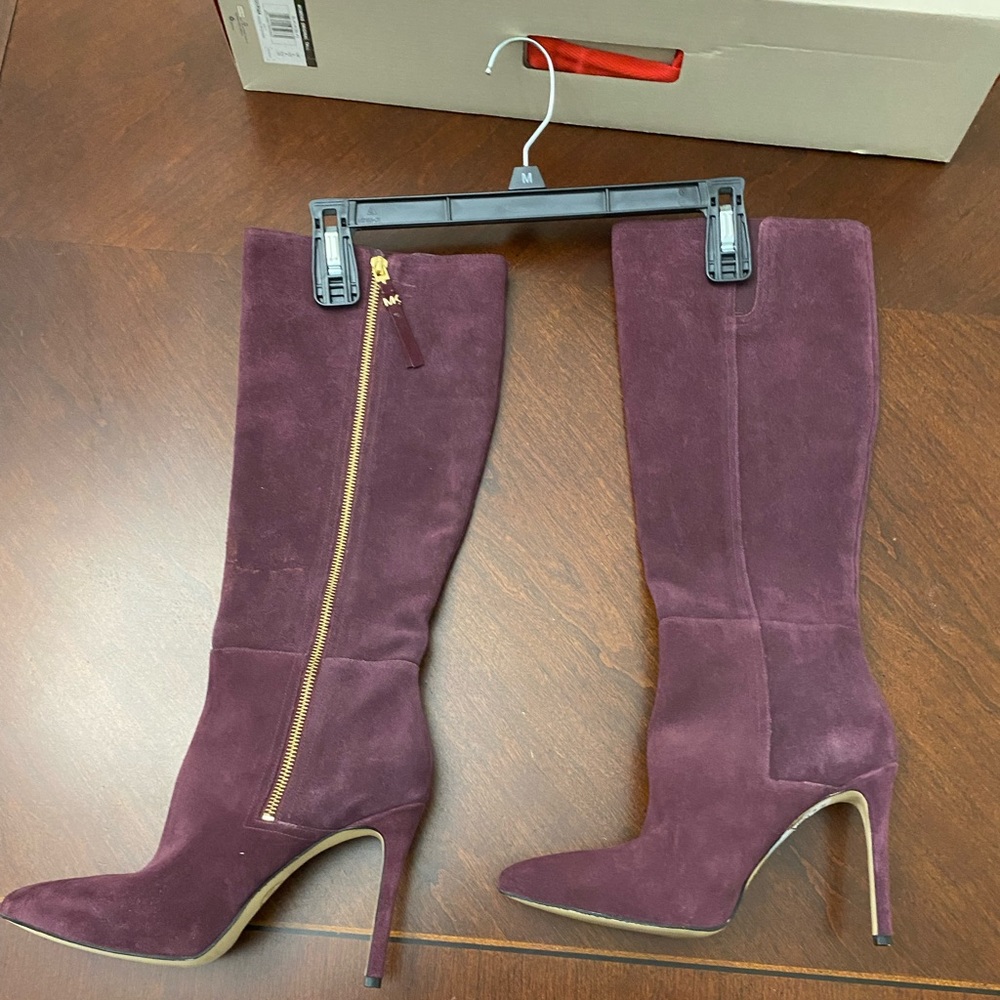 Michael Kors suede purple boots